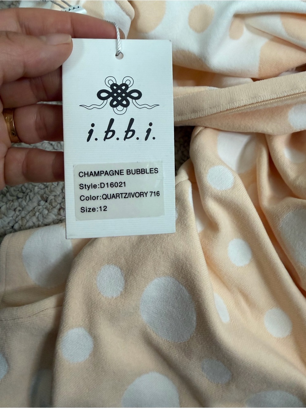 I.b.b.i Sleeveless Peach Polka-Dot Midi Dress - Classic Fit 12 new with tag - Picture 4 of 8